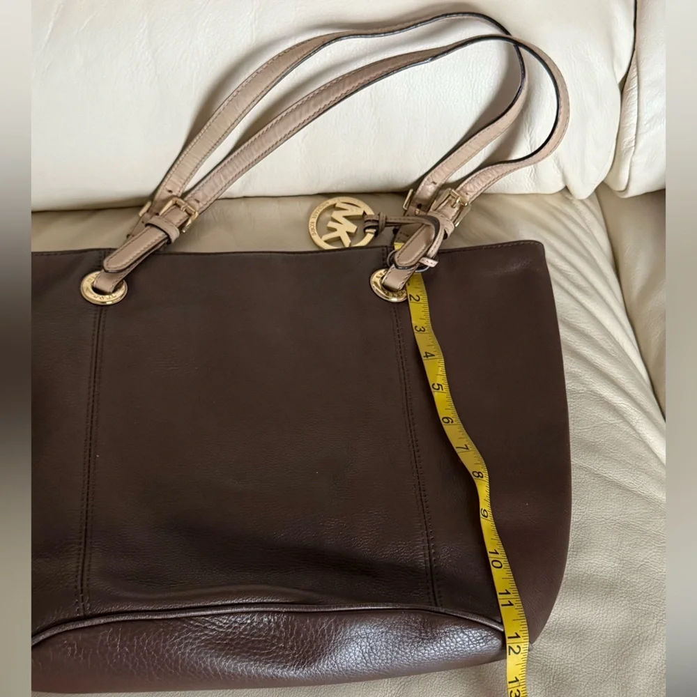 Michael Kors Dark Brown Tote with Gold Accents
